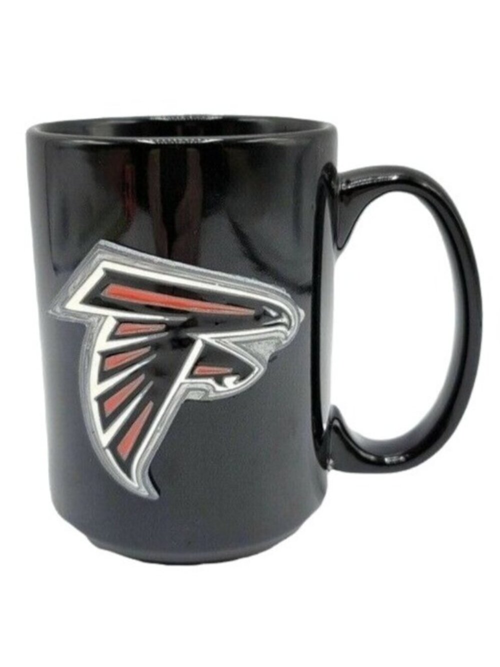 Atlanta Falcons Mug Black 4.5" Football Dirty Birds Round Liquid Logic NFL Logo